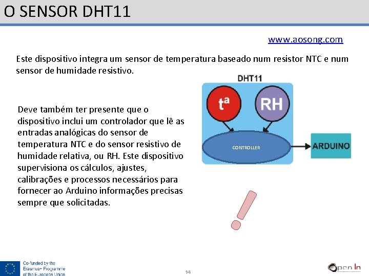 O SENSOR DHT 11 www. aosong. com Este dispositivo integra um sensor de temperatura