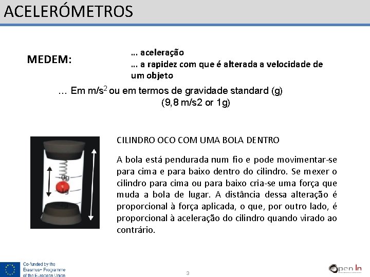 ACELERÓMETROS MEDEM: … aceleração … a rapidez com que é alterada a velocidade de