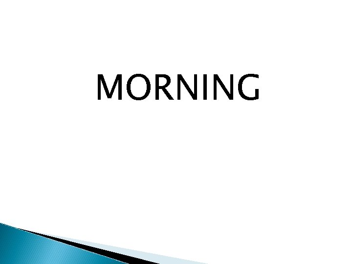 MORNING 