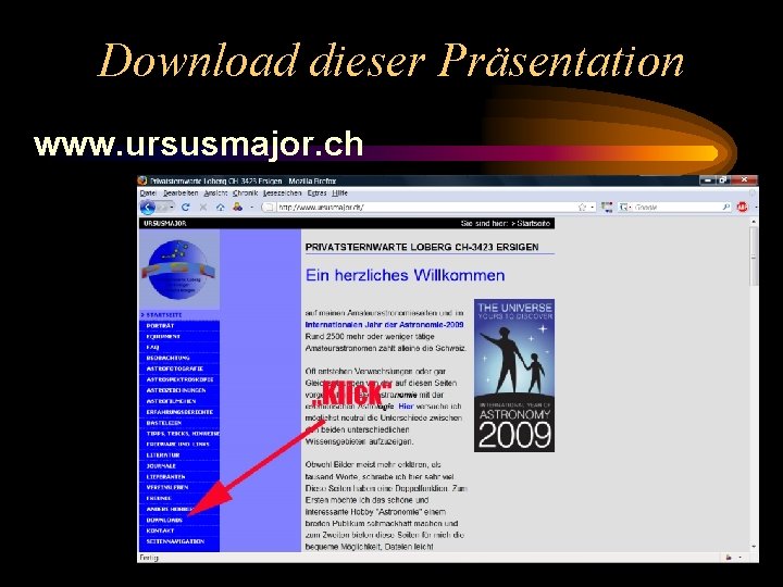 Download dieser Präsentation www. ursusmajor. ch 