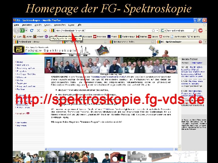 Homepage der FG- Spektroskopie 
