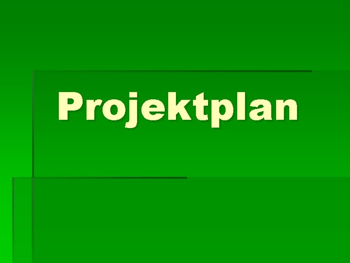 Projektplan 