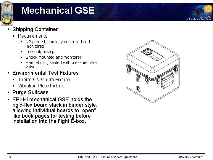 Mechanical GSE Solar Probe Plus A NASA Mission to Touch the Sun § Shipping