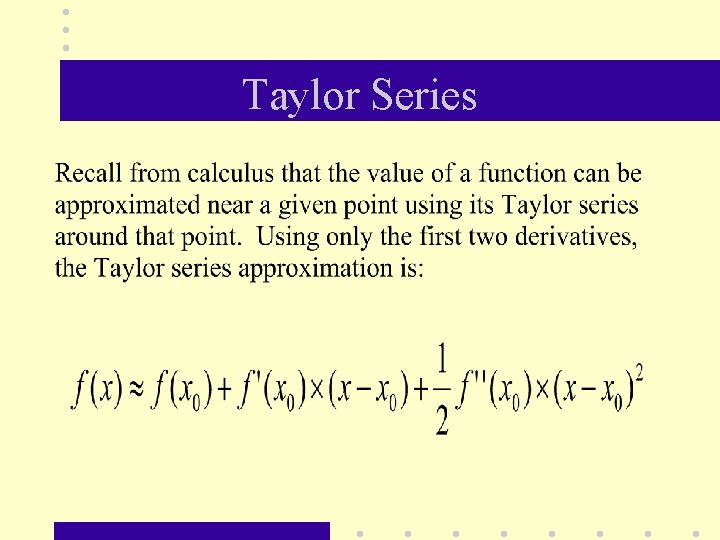 Taylor Series 