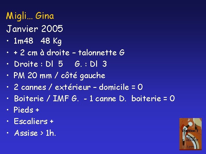 Migli… Gina Janvier 2005 • • • 1 m 48 48 Kg + 2