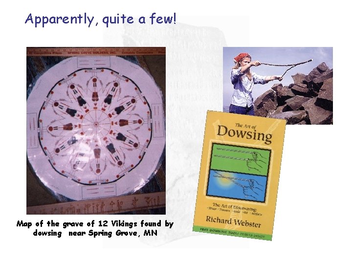 Apparently, quite a few! Map of the grave of 12 Vikings found by dowsing