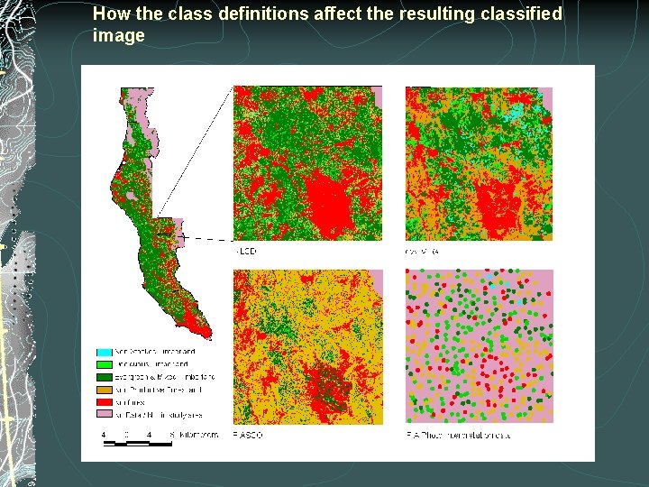 How the class definitions affect the resulting classified image 