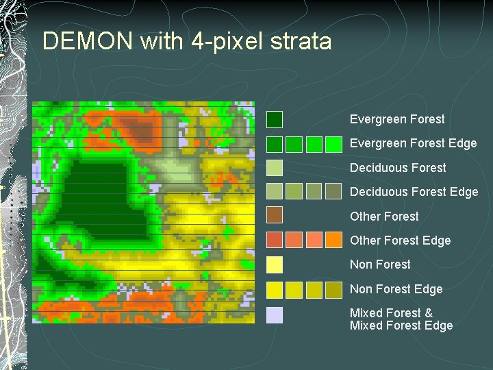 DEMON with 4 -pixel strata Evergreen Forest Edge Deciduous Forest Edge Other Forest Edge