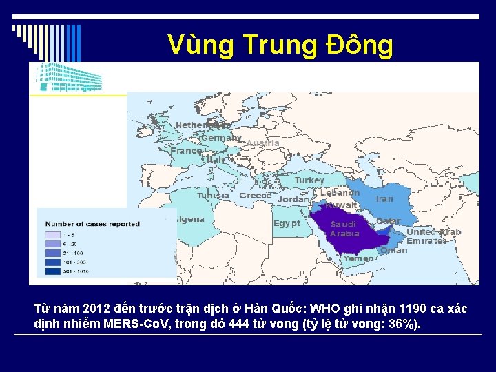 Vùng Trung Đông Từ năm 2012 đến trước trận dịch ở Hàn Quốc: WHO