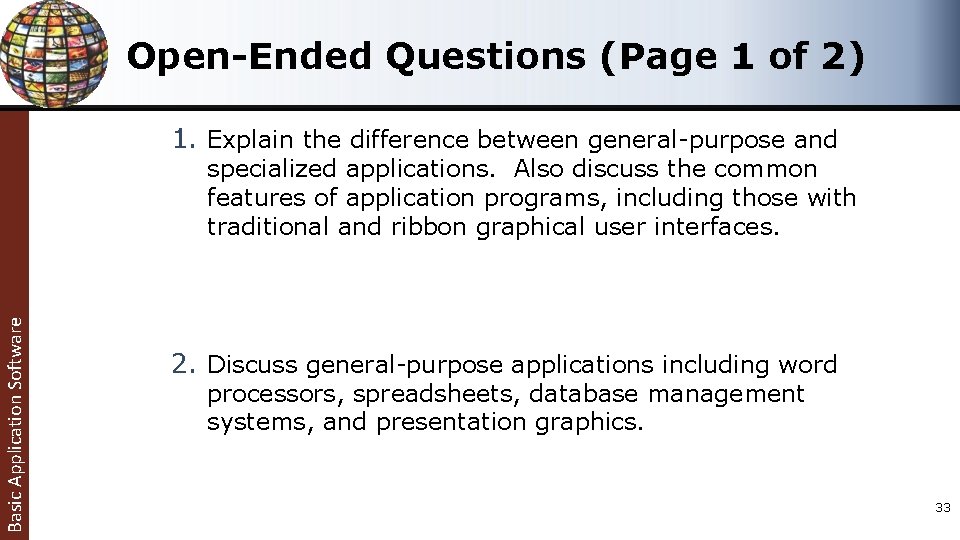 Open-Ended Questions (Page 1 of 2) 1. Explain the difference between general-purpose and Basic Open-Ended Questions (Page 1 of 2) 1. Explain the difference between general-purpose and Basic