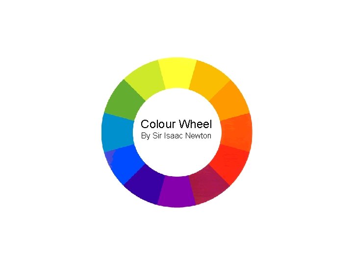 Colour Wheel By Sir Isaac Newton Colour Wheel By Sir Isaac Newton