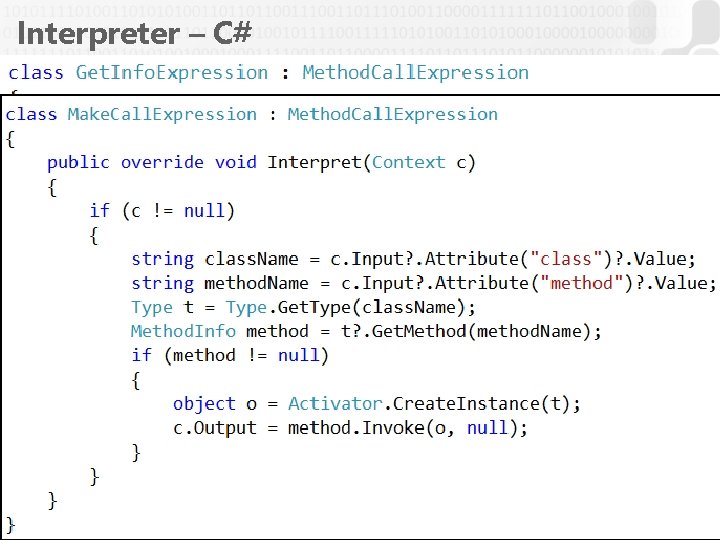 Interpreter – C# 10 