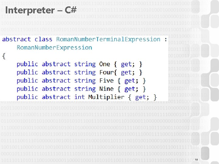 Interpreter – C# 13 