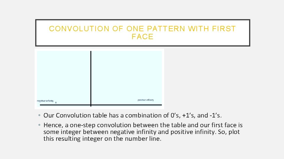 CONVOLUTION OF ONE PATTERN WITH FIRST FACE • Our Convolution table has a combination