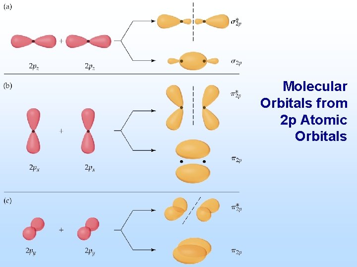 Molecular Orbitals from 2 p Atomic Orbitals 