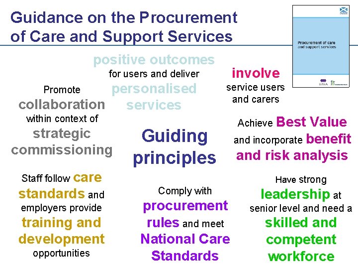 Guidance on the Procurement of Care and Support Services positive outcomes involve for users