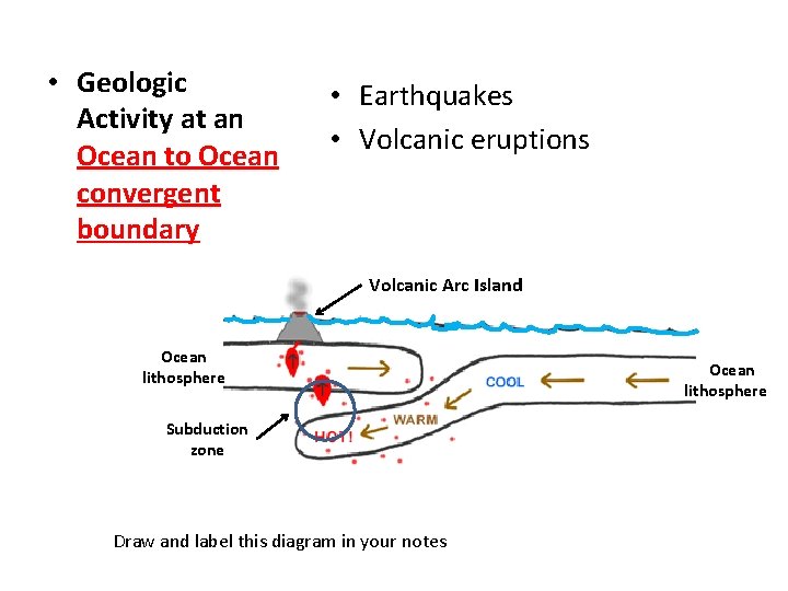  • Geologic Activity at an Ocean to Ocean convergent boundary • Earthquakes •