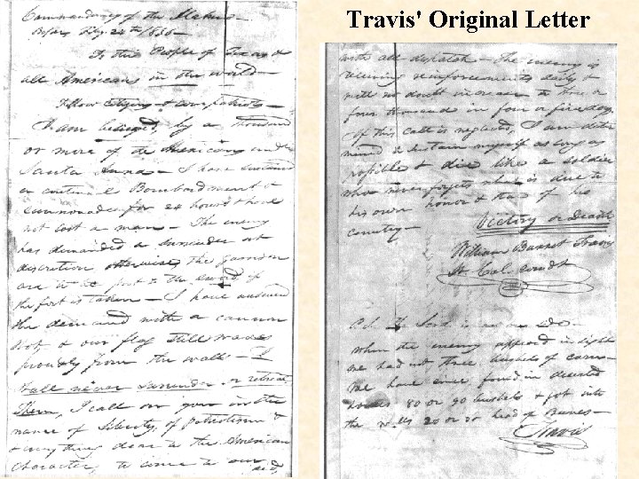 Travis' Original Letter 