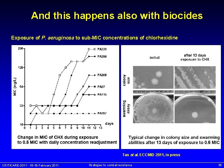 And this happens also with biocides Exposure of P. aeruginosa to sub-MIC concentrations of