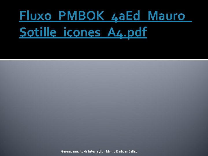 Fluxo_PMBOK_4 a. Ed_Mauro_ Sotille_icones_A 4. pdf Gerenciamento da Integração - Murilo Barbosa Salles 