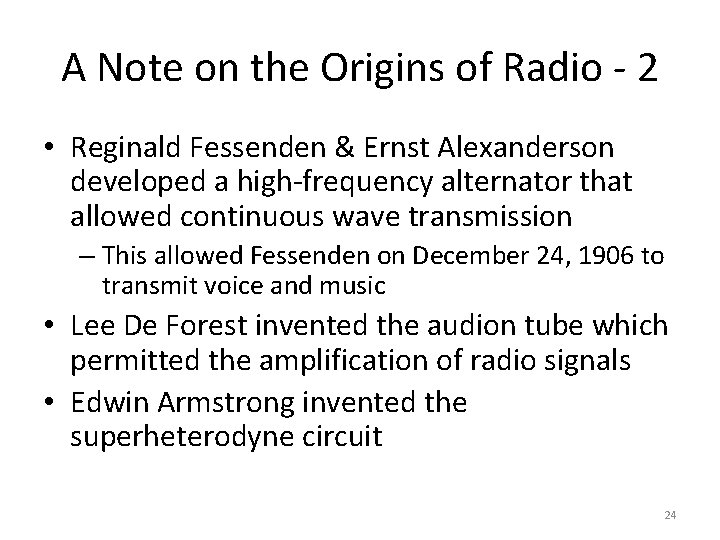 A Note on the Origins of Radio - 2 • Reginald Fessenden & Ernst