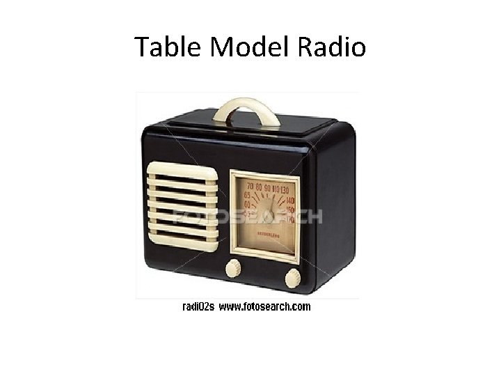 Table Model Radio 