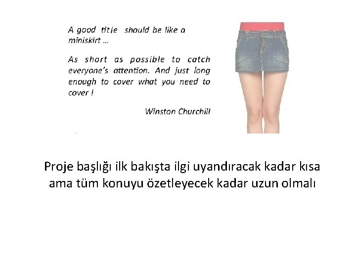 Proje başlığı ilk bakışta ilgi uyandıracak kadar kısa ama tüm konuyu özetleyecek kadar uzun