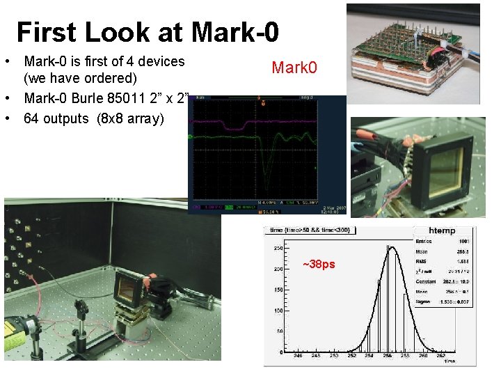 First Look at Mark-0 • Mark-0 is first of 4 devices (we have ordered)