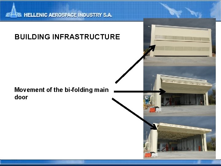BUILDING INFRASTRUCTURE Movement of the bi-folding main door 
