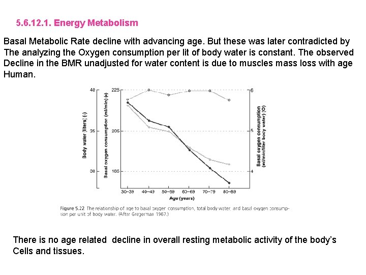 5. 6. 12. 1. Energy Metabolism Basal Metabolic Rate decline with advancing age. But