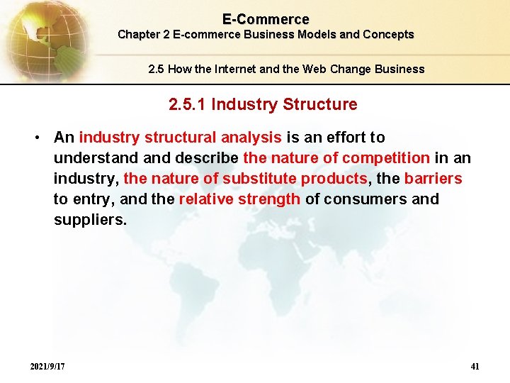 E-Commerce Chapter 2 E-commerce Business Models and Concepts 2. 5 How the Internet and