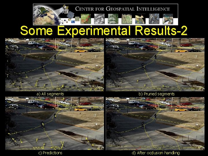 Some Experimental Results-2 a) All segments c) Predictions b) Pruned segments UPS d) After