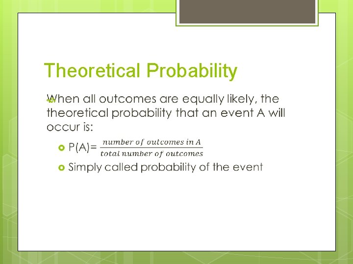 Theoretical Probability 