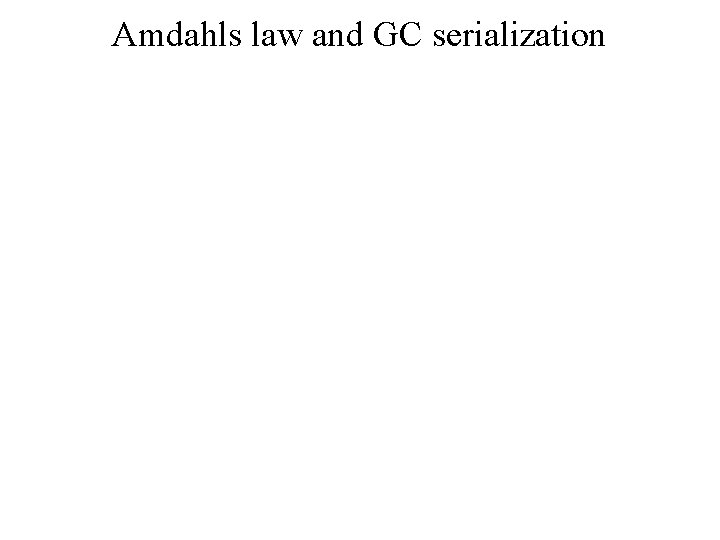 Amdahls law and GC serialization 