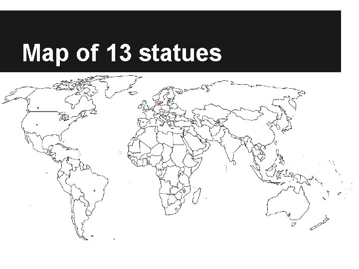 Map of 13 statues 