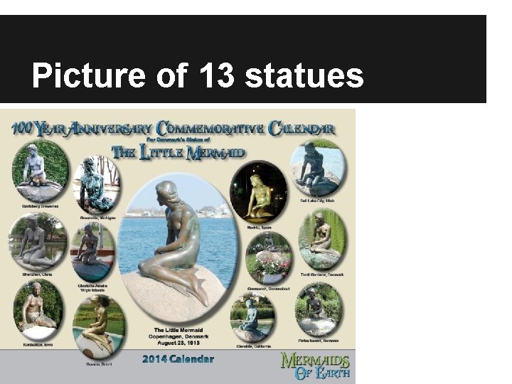 Picture of 13 statues 