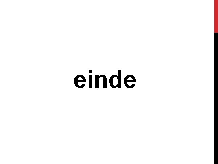 einde 