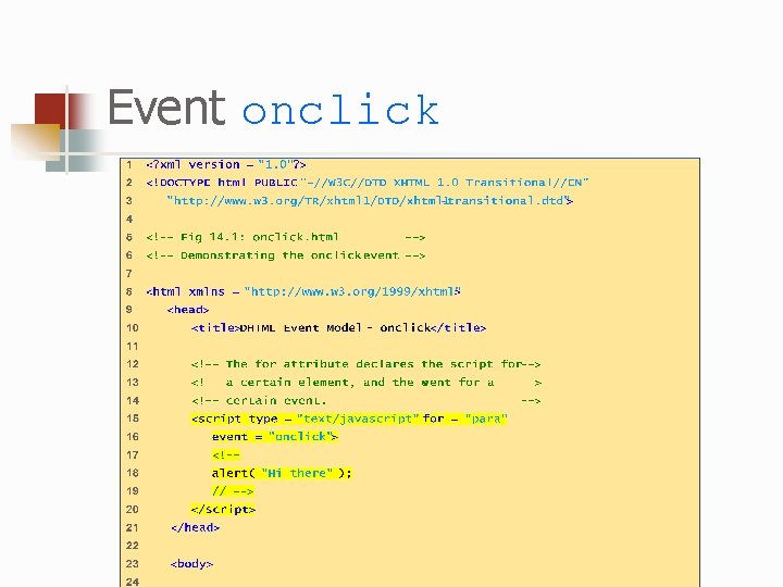 Event onclick 