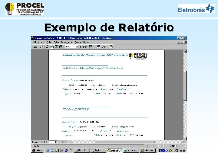 Exemplo de Relatório 