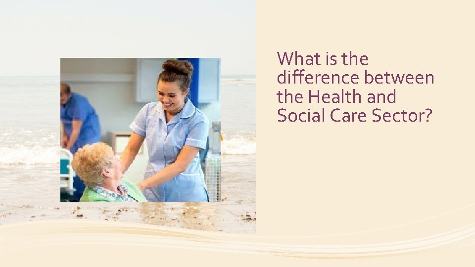 What is the difference between the Health and Social Care Sector? 
