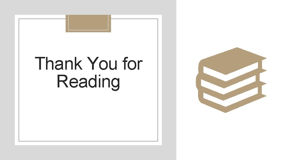 Thank You for Reading 