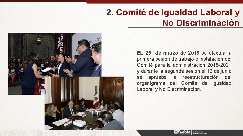 2. Comité de Igualdad Laboral y No Discriminación EL 26 de marzo de 2019