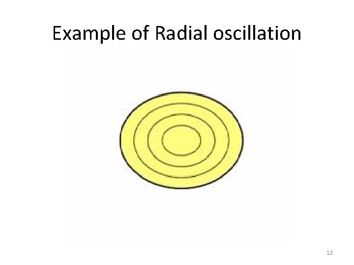 Example of Radial oscillation 12 