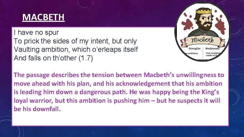 MACBETH I have no spur To prick the sides of my intent, but only MACBETH I have no spur To prick the sides of my intent, but only