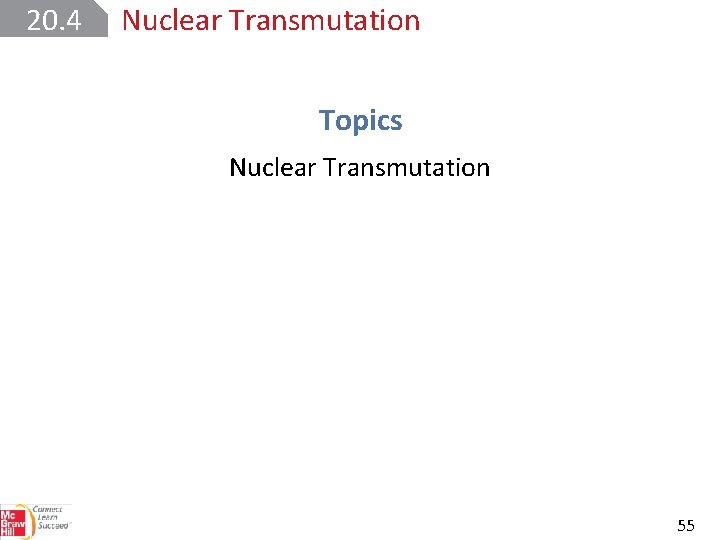 20. 4 Nuclear Transmutation Topics Nuclear Transmutation 55 