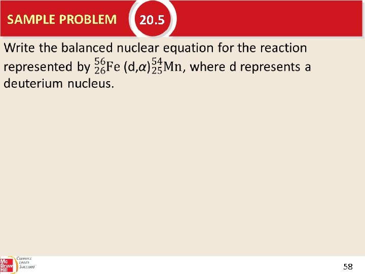 SAMPLE PROBLEM 20. 5 58 