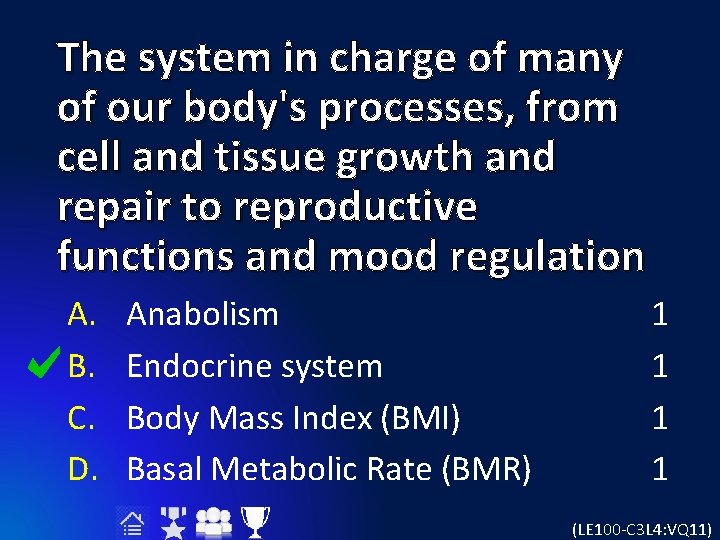 The system in charge of many of our body's processes, from cell and tissue