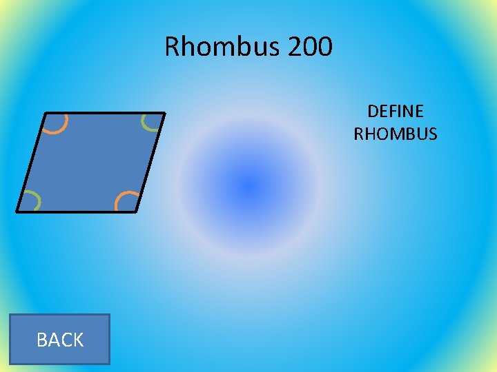Rhombus 200 DEFINE RHOMBUS BACK 