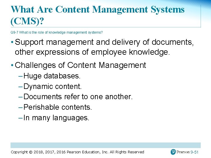 What Are Content Management Systems (CMS)? Q 9 -7 What is the role of