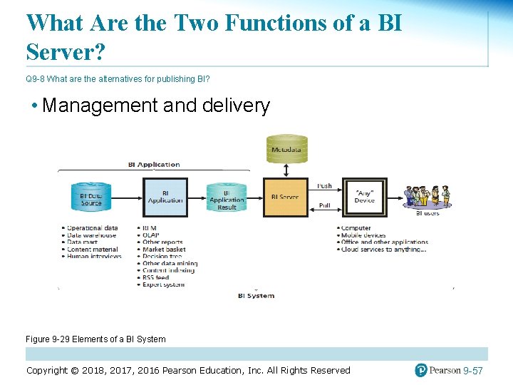 What Are the Two Functions of a BI Server? Q 9 -8 What are